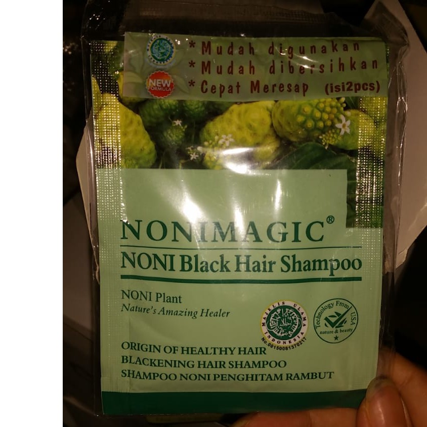 Jual PER SACHET NONI MAGIC HAIR SHAMPOO PENGHITAM RAMBUT NONIMAGIC