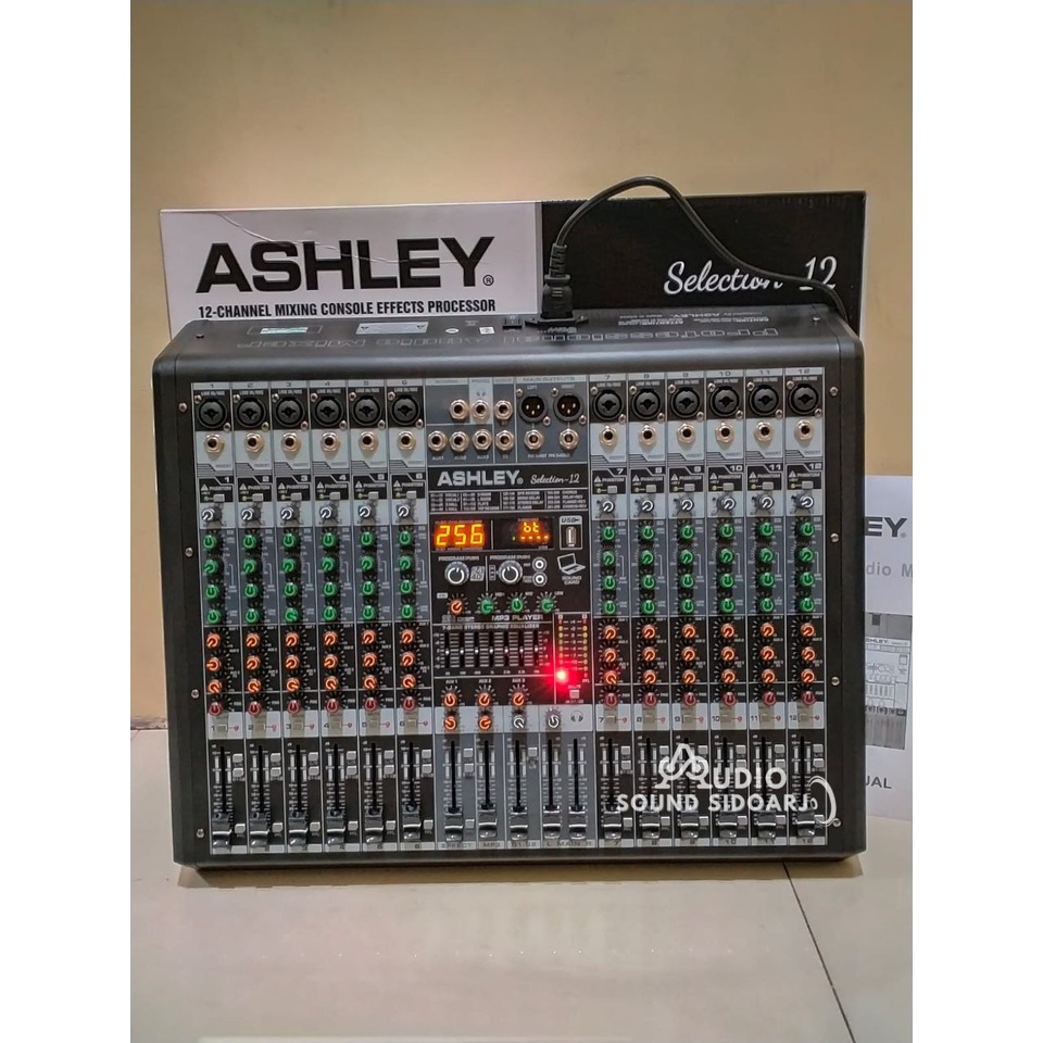 Jual Mixer ASHLEY Selection 12 Terbaru Efek Digital Reverb 256DSP Ada