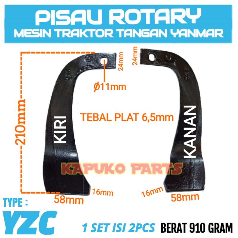 Jual YZC PISAU ROTARY UNTUK MESIN TRAKTOR TANGAN YANMAR Shopee Indonesia