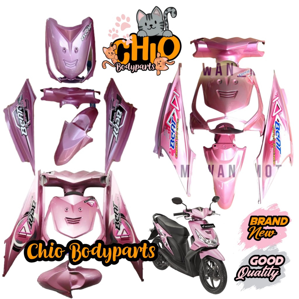 Jual Full Body Halus Honda Beat Karbu Warna Pink Tahun