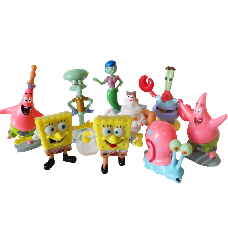 Jual Figureans Action Figure Spongebob Isi Pcs Figure Kue Ultah