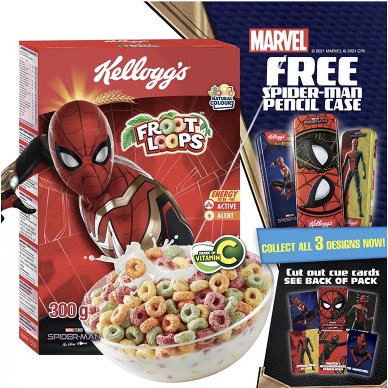 Jual Kelloggs Froot Loops Spiderman Edition Frosties Coco Pops Gr