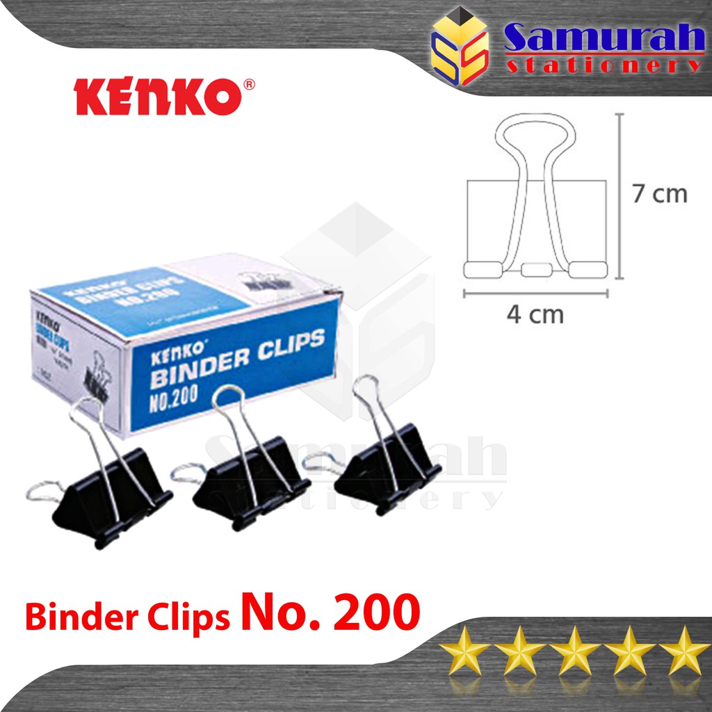 Jual Binder Clips No Kenko Clip Hitam Penjepit No Klip