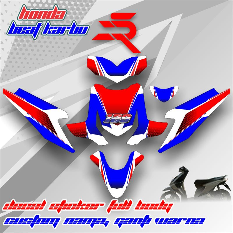 Jual Decal Sticker Honda Beat Variasi Full Body Sticker Variasi Motor