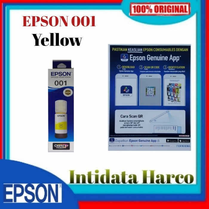 Jual TINTA BOTOL EPSON T 001 BLACK T001 CYAN MAGENTA YELLOW C M Y