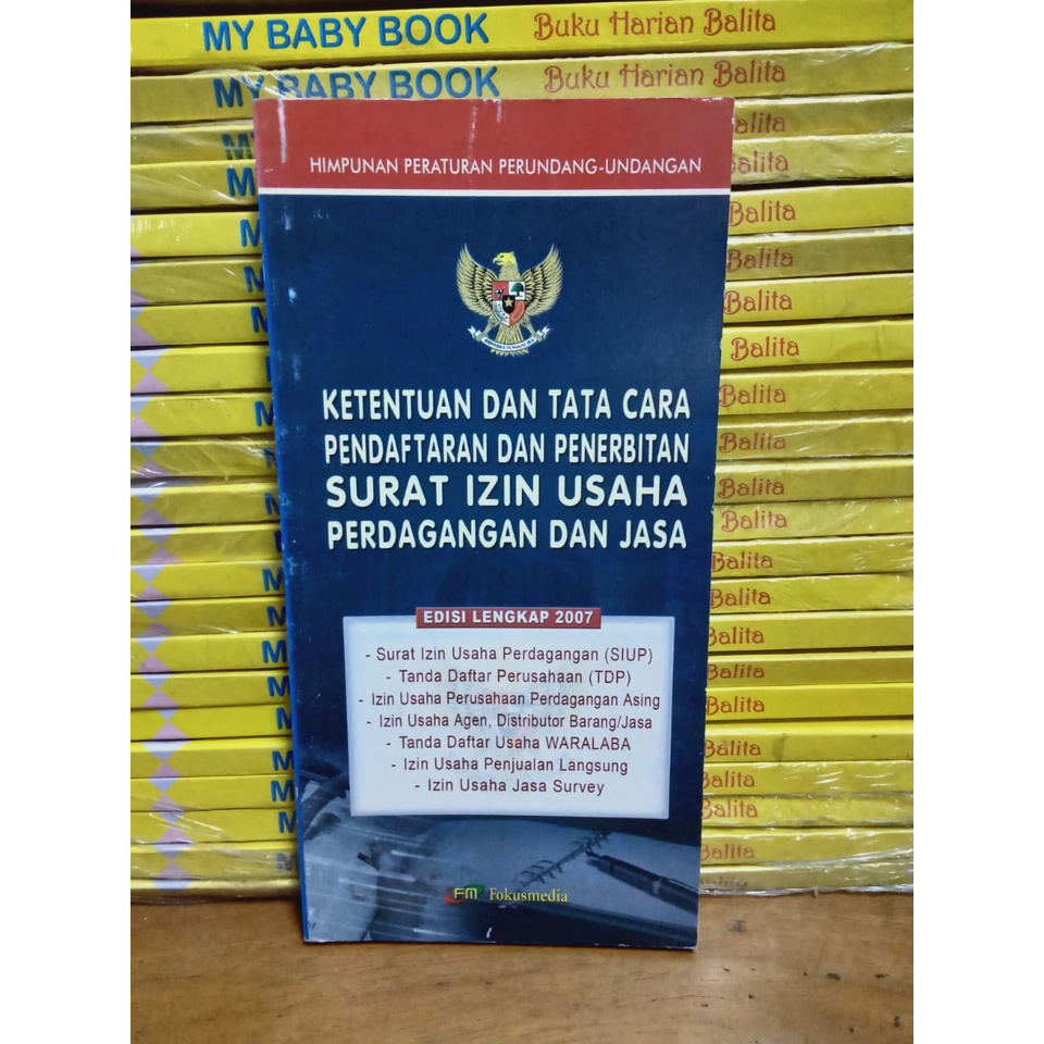 Jual BUKU KETENTUAN DAN TATA CARA PENDAFTARAN PENERBITAN SIUP JASA