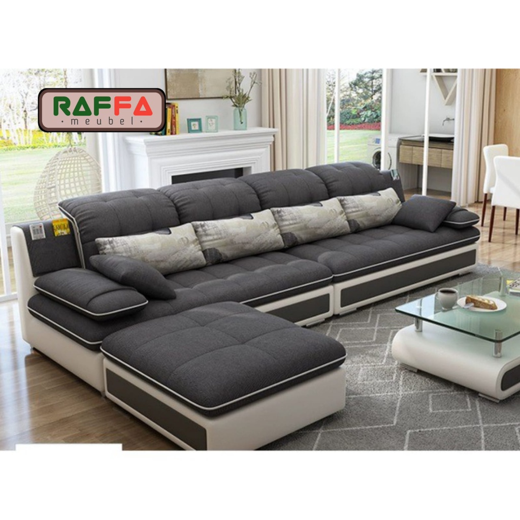 Jual SOFA MINIMALIS MODERN LETTER L L SHAPE PUTUS SOFA RUANG TAMU