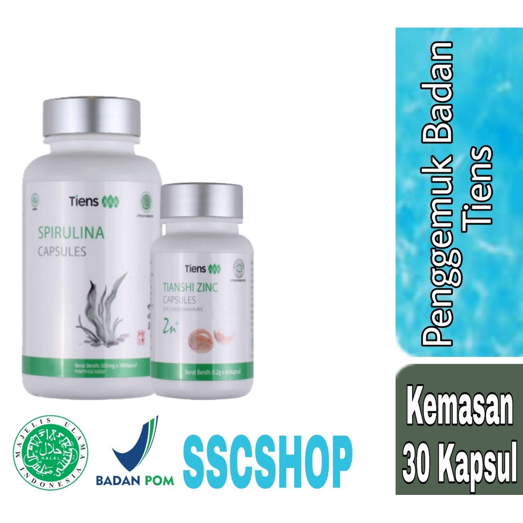 Jual Tiens Penggemuk Badan Ori Herbal Zinc Spirulina Kemasan