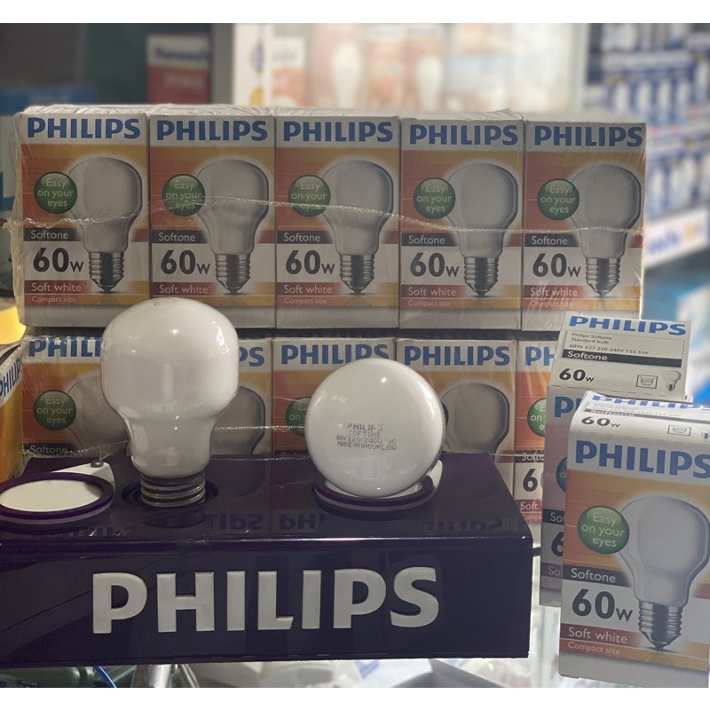 Jual Lampu Pijar Softone 60W Philips Shopee Indonesia