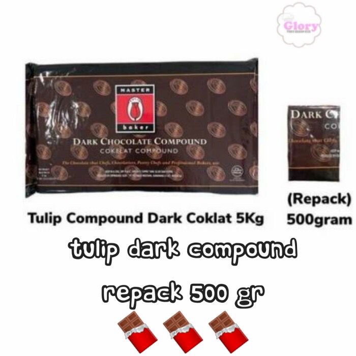 Jual Tulip Dark Coklat Compound Repack Gr Shopee Indonesia