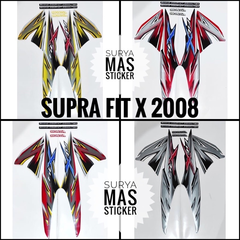 Jual Striping Supra Fit X Stiker Les Bodi Motor Honda Supra Fit X