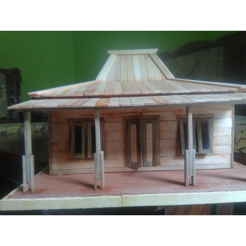 Jual Miniatur Rumah Joglo Dari Stik Es Krim Shopee Indonesia