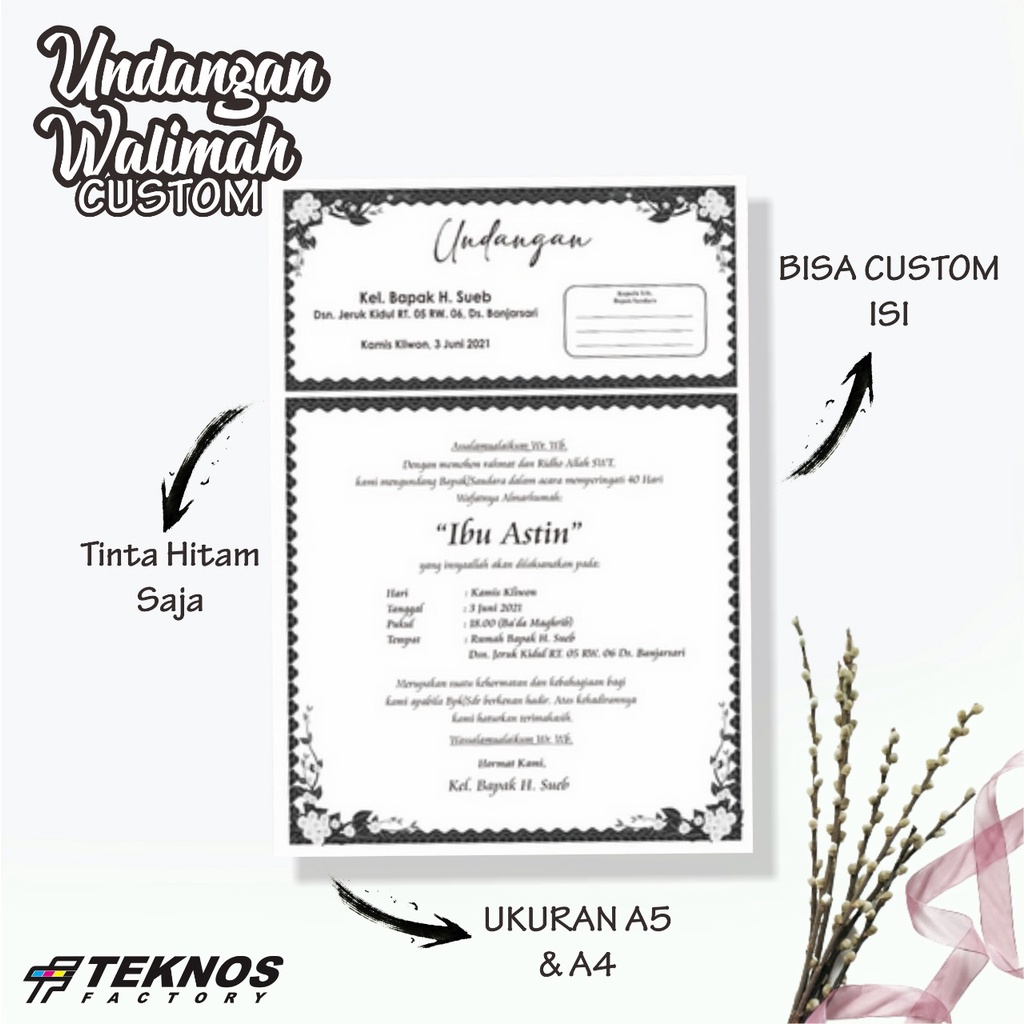 Jual UNDANGAN WALIMAH TAHLIL WALIMATUL URSY AQIQAH Shopee Indonesia