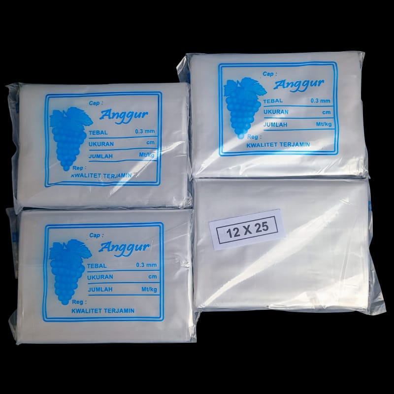 Jual Plastik Pe Merk Anggur Uk X Plastik Bening Murah Plastik Es