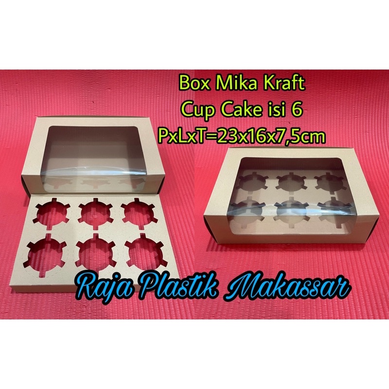 Jual Box Cake Dos Kue Box Mika Kraft Cup Cake Isi Shopee Indonesia