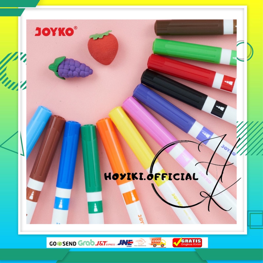 Jual JOYKO Spidol Warna Papan Tulis Color Whiteboard Marker Joyko WMC