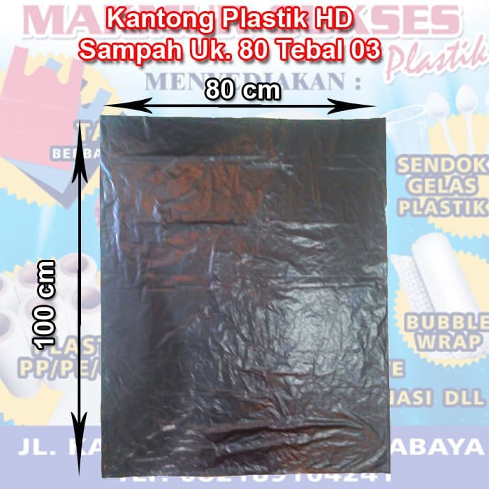 Jual Kantong Plastik Sampah Hitam HD Trash Bag Trashbag Plastik