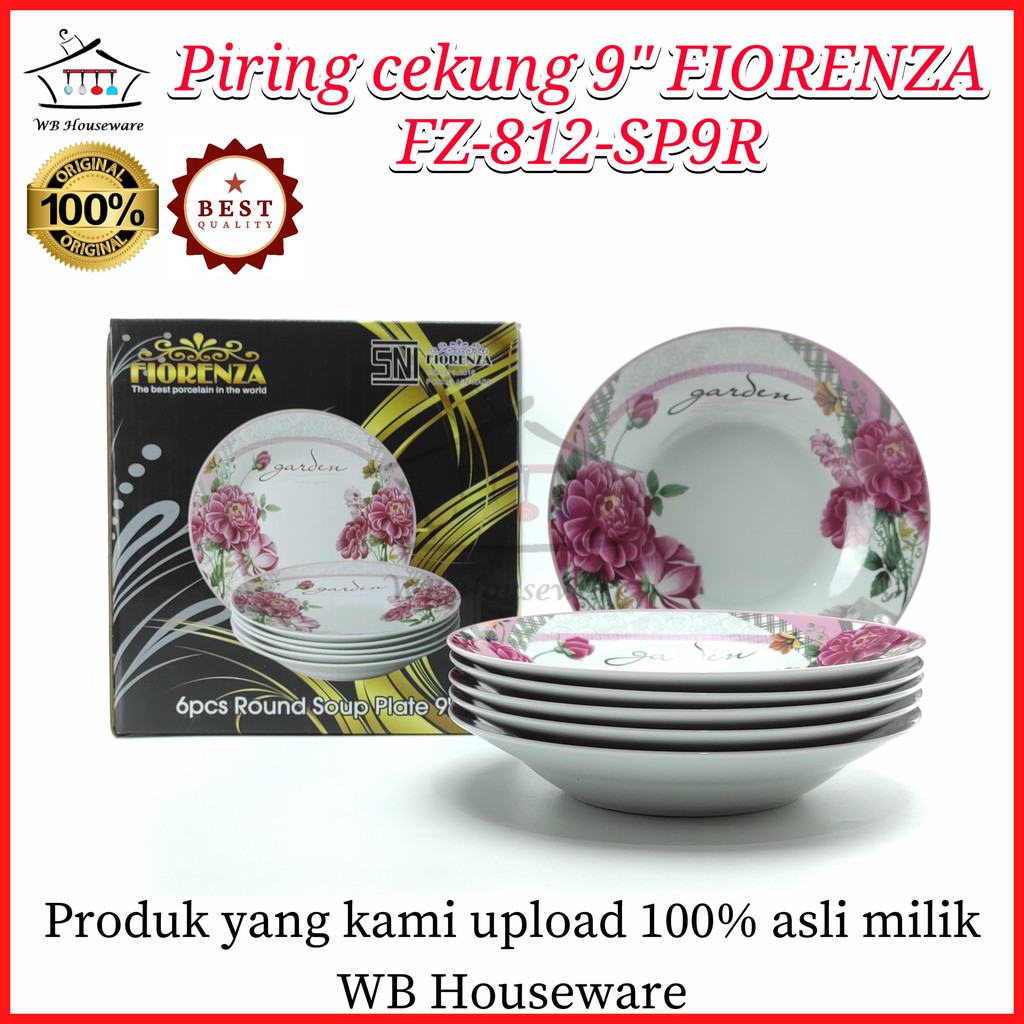 Jual Piring Makan Cekung Piring Set Motif Fiorenza Fz Sp R