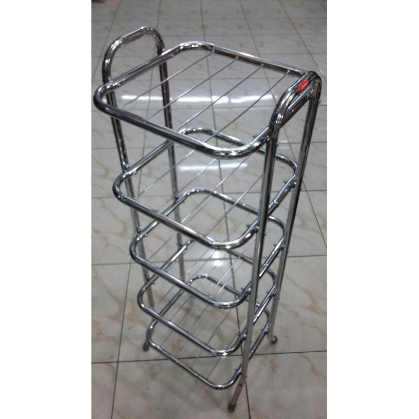 Jual Kaki Serbaguna Meja Dispenser Susun Rak Magic Crome