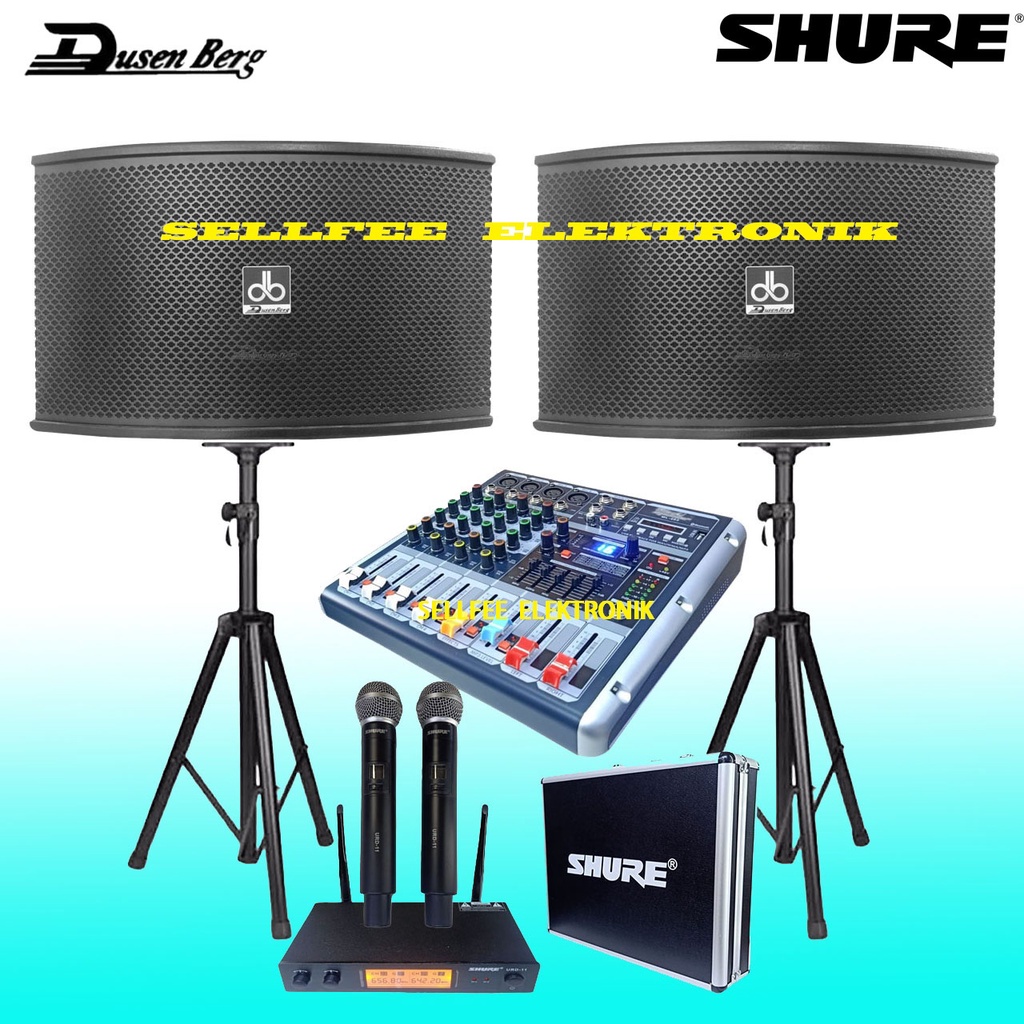 Jual PAKET SOUND SYSTEM SPEAKER 10 INCH DUSENBERG POWER MIXER BLACK