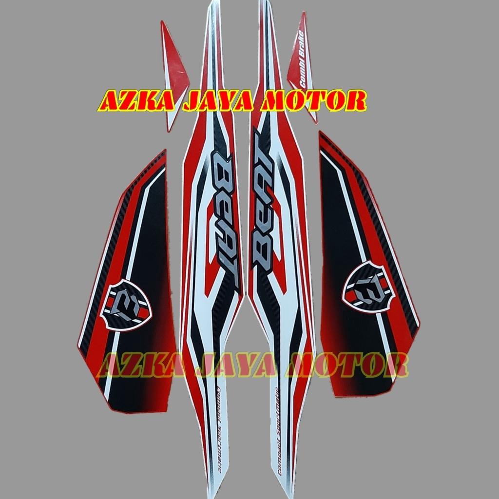 Jual Striping Beat Fi 2019 Merah Putih Sticker List Honda Beat Fi 2019