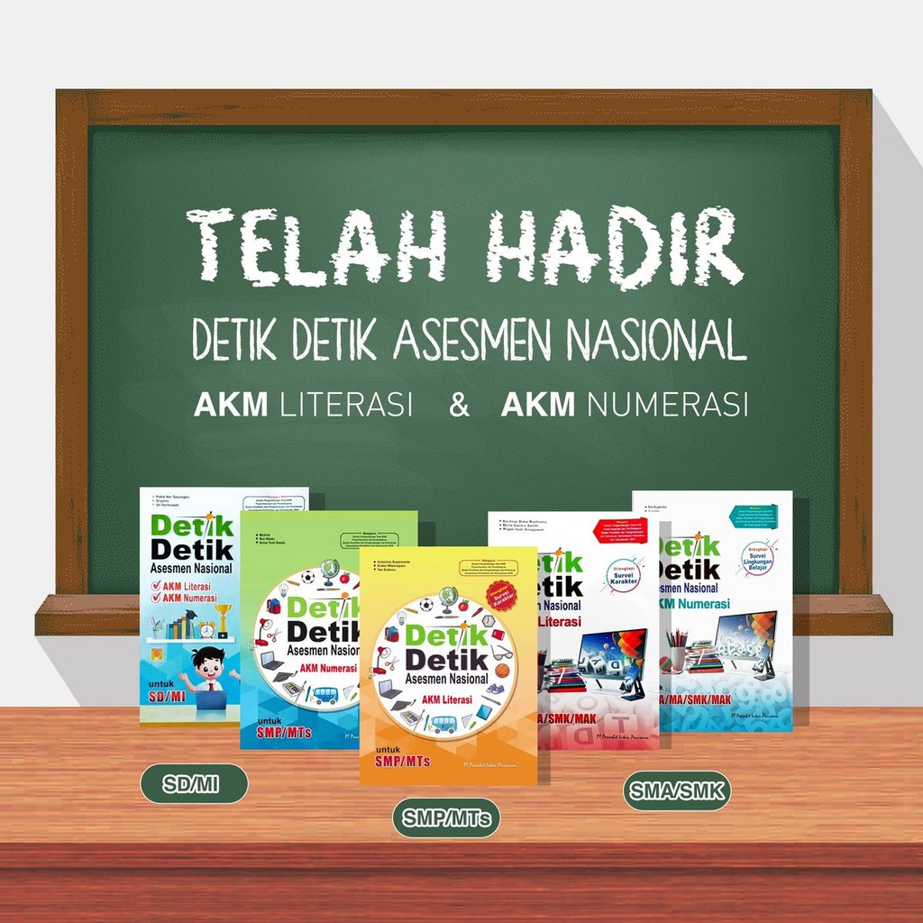 Jual BUKU DETIK DETIK ASSESMEN NASIONAL AKM LITERASI NUMERASI SD MI