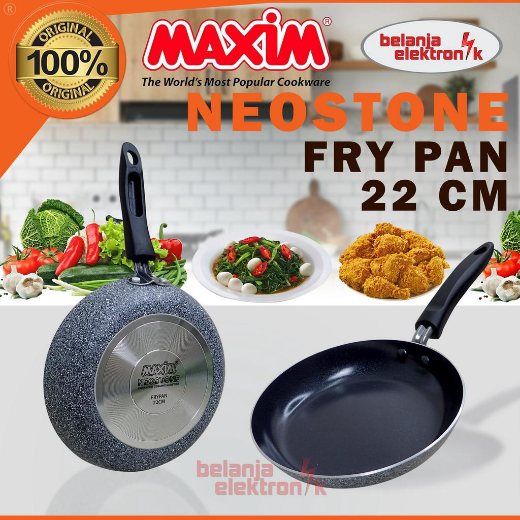 Jual FRYPAN TEFLON WAJAN PENGGORENGAN MAXIM NEOSTONE 22 CM Shopee