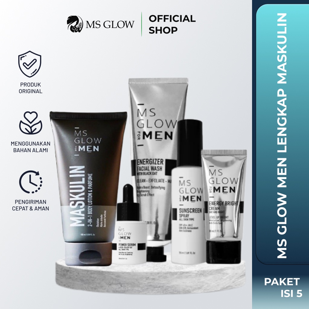 Jual Ms Glow Men Original Paket Skincare Lengkap Maskulin Cowok