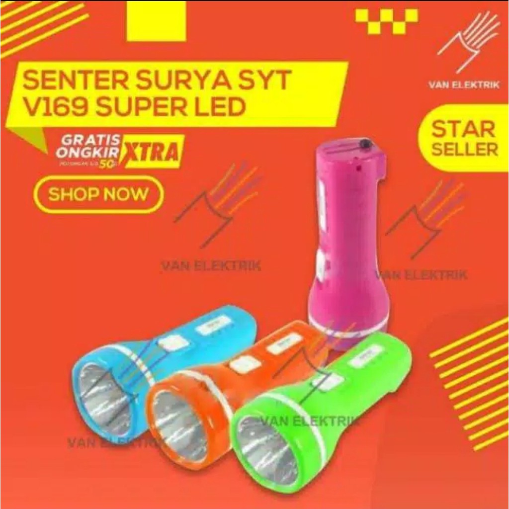 Jual Senter Surya SYT V169 Super LED Shopee Indonesia