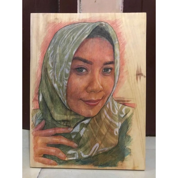 Jual Lukisan Wajah On Wood Asli Lukisan R Warna Shopee Indonesia