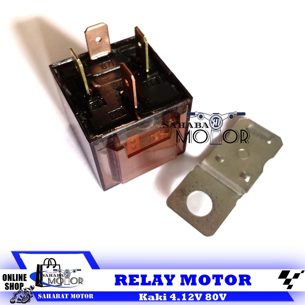 Jual Relay 4 Kaki 12 Volt 80 Ampere Klakson Lampu Dll Shinagawa 4kaki