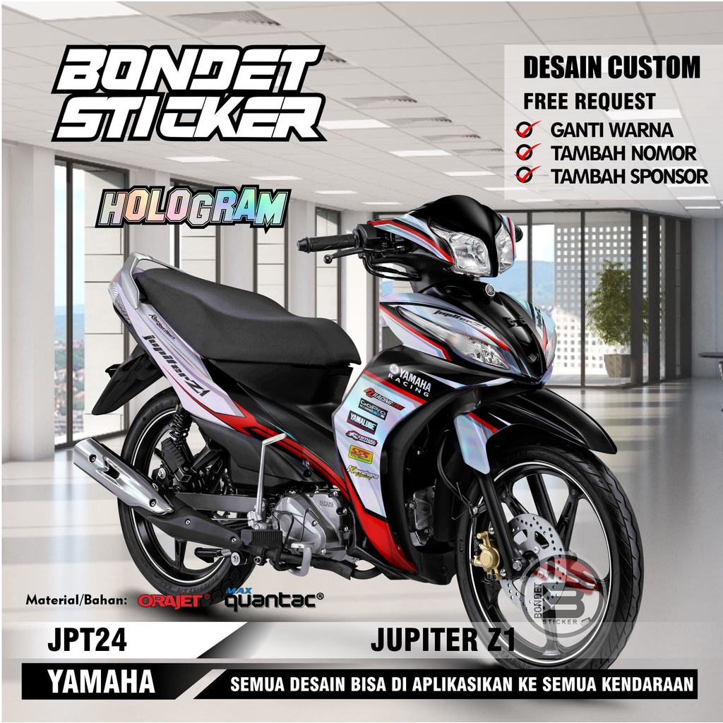 Jual STICKER MOTOR DECAL JUPITER Z1 FULL BODY SEMI FULL KODE JPT24