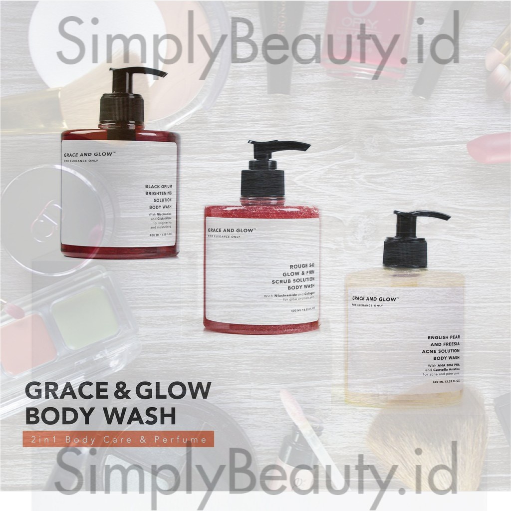 Jual Grace Glow Black Opium Brightening English Pear Freesia Anti