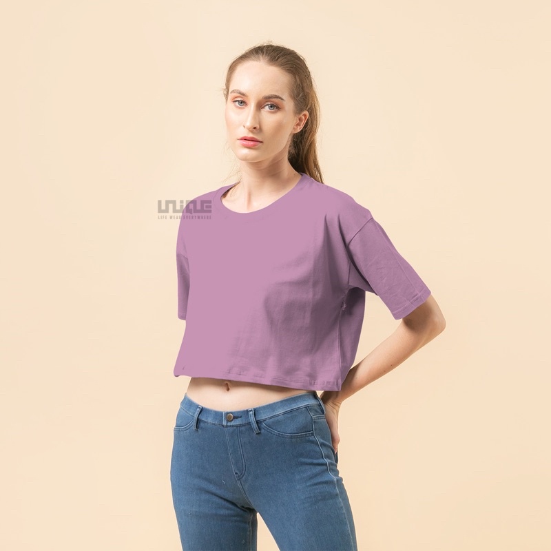 Jual KAOS POLOS CROPTOP OVERSIZE COTTON COMBED 24s WANITA CROP TOP