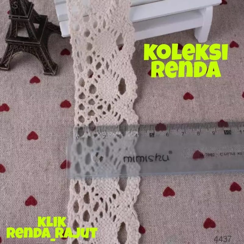 Jual Renda Rajut Lebar Cm Isi Yard Shopee Indonesia