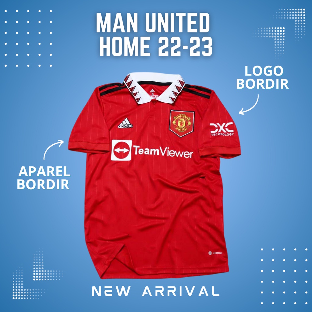 Jual Baju Jersey Bola MU Pria Dewasa Club Bola Man United Home Terbaru