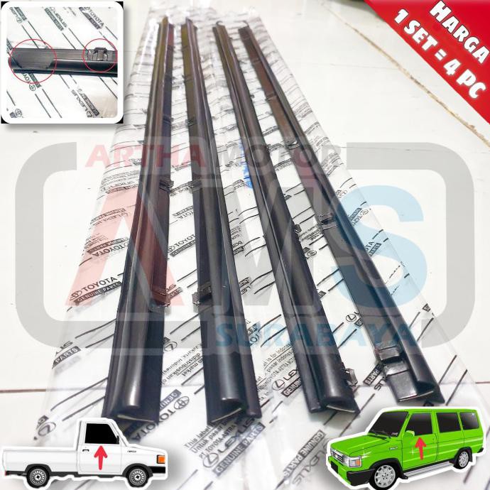 Jual Pelipit List Moulding Kaca Wheater Strip Kijang Super Grand Depan