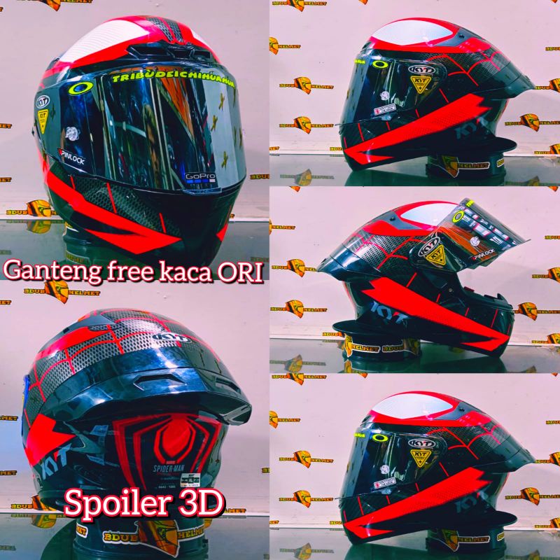 Jual Helm Full Face Kyt Tt Course Motif Marvel Venom Spiderman Paket