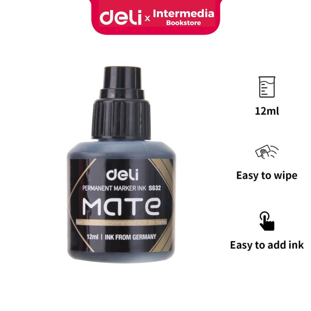 Jual Deli Es Isi Tinta Spidol Permanen Permanent Marker Ink Refill