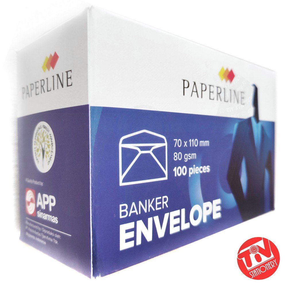 Jual Amplop Putih Saku Paperline Banker 70 X 110 Mm Shopee Indonesia