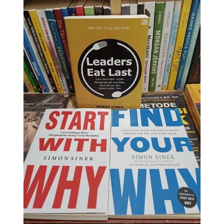 Jual Paket Buku Simon Sinek LEADERS EAT LAST START WITH WHY FIND