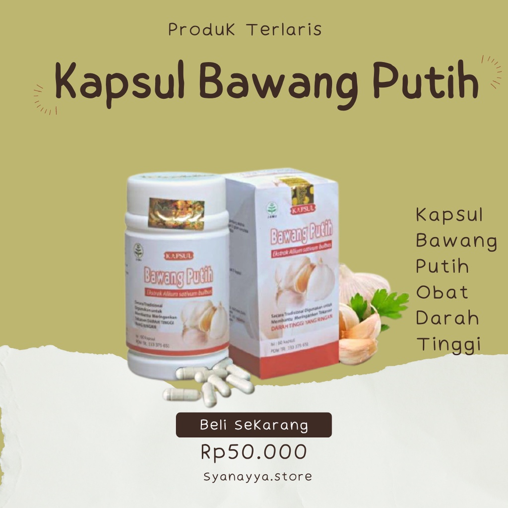 Jual Kapsul Ekstrak Bawang Putih Tazakka Shopee Indonesia