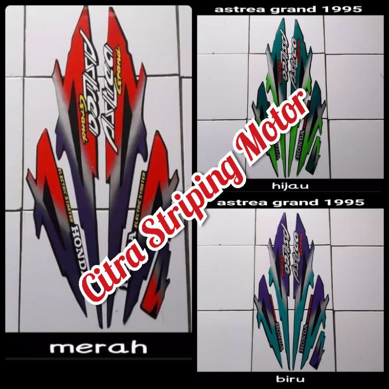 Jual STICKER STRIPING LIS LES BODY MOTOR HONDA ASTREA GRAND 1995