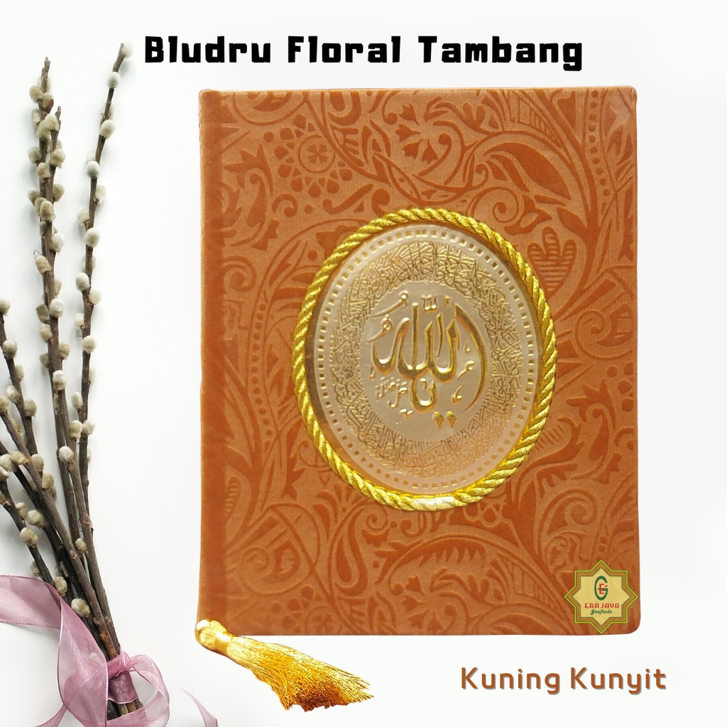 Jual BUKU YASIN HARDCOVER BELUDRU FLORAL OVAL TAMBANG Shopee Indonesia