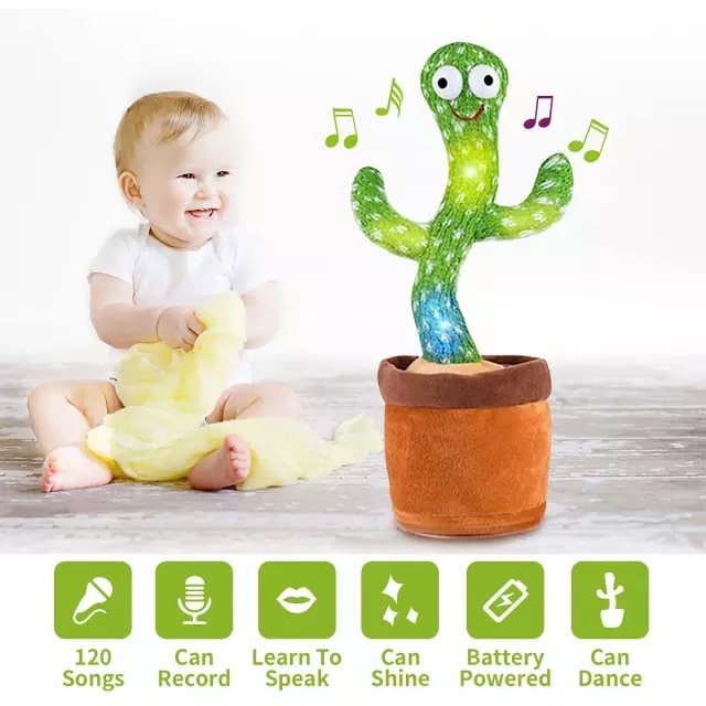 Jual Cactus Toy Boneka Pintar Kaktus Joget Joged Goyang Bisa Ngomong