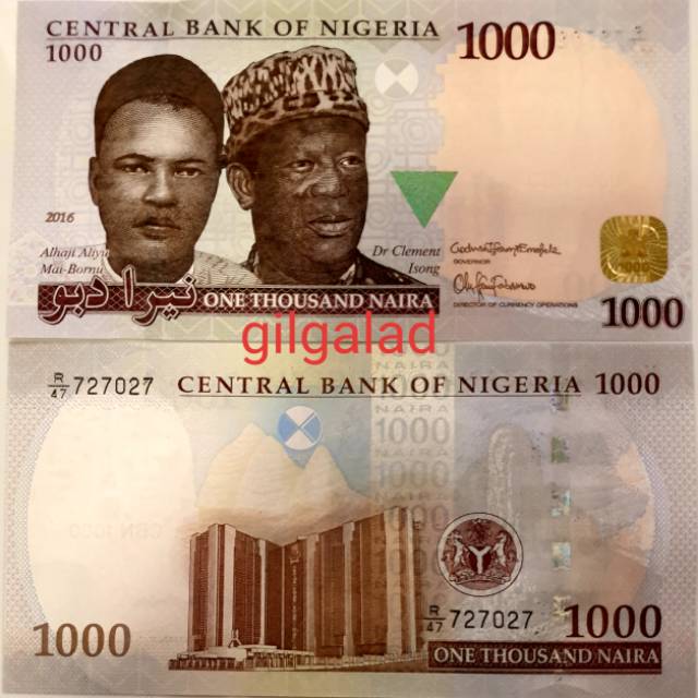 Jual NIGERIA 1000 NAIRA 2016 UANG KERTAS ASING Shopee Indonesia