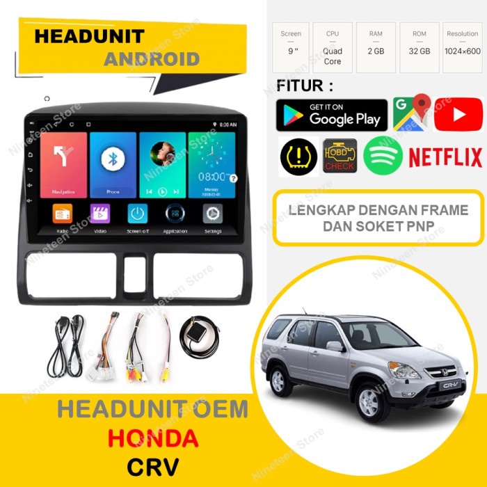 Jual Headunit Android Honda Crv Gen Inch Pnp Lengkap Dengan Frame