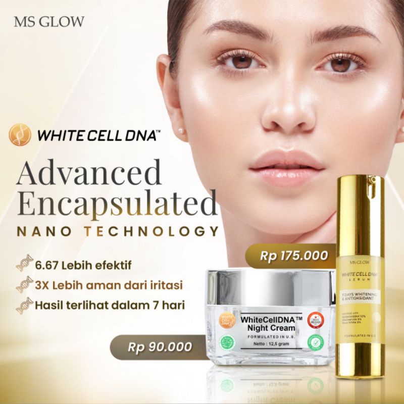 Jual Serum White Cell Dna Krim Malam White Cell Dna Ms Glow Shopee