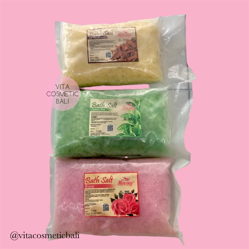 Jual Heviny Bath Salt 1kg Garam Mandi Shopee Indonesia