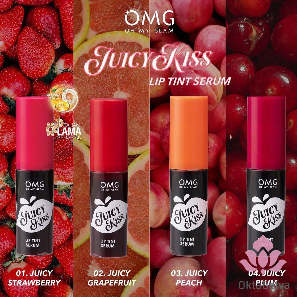 Jual Omg Oh My Glam Juicy Kiss Lip Tint Serum Liptint Viral Omg